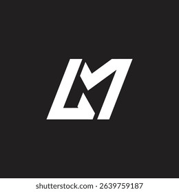 Letter LM or ML logo design vector icon.