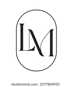 letter LM or ML vector logo design for luxury, fashion, jewelry, boutique, and startup