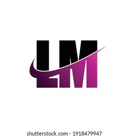 Letter LM simple logo design vector