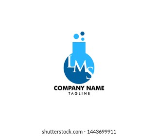 Letter LMS Lab Logo Template Design Vector
