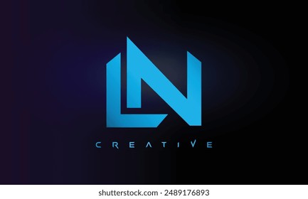 Letter LN logo design creative custom clean two alphabet logo
