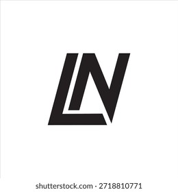 Letra LN diseño de logotipo Plantilla de Vector inicial..