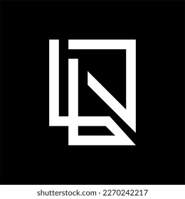 Letter LN monogram shape creative logo