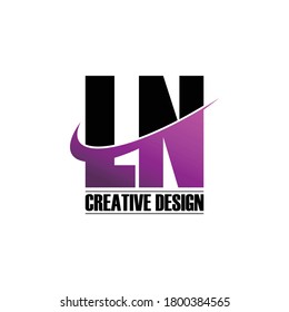 Letter LN simple logo design vector