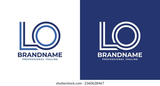 Letter LO Line Monogram Logo, suitable for business with LO or OL initials.