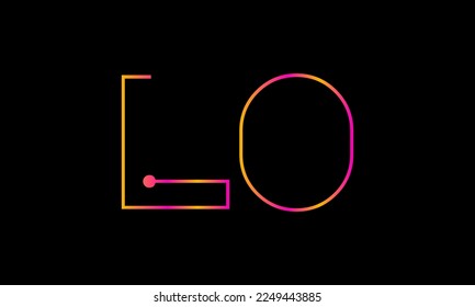 Letter LO logo design. LO logo monogram design vector