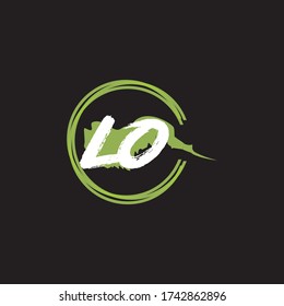 Letter LO logo icon flat and vector design template.

