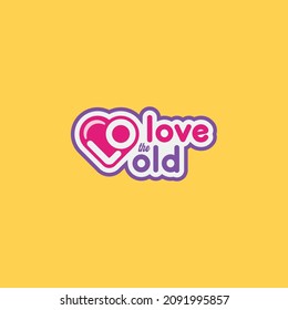 Letter LO or OL with heart symbol cute fun logo icon sign design vector illustration template