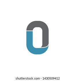 Letter LO simple logo design vector