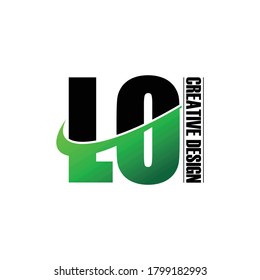 Letter LO simple logo design vector