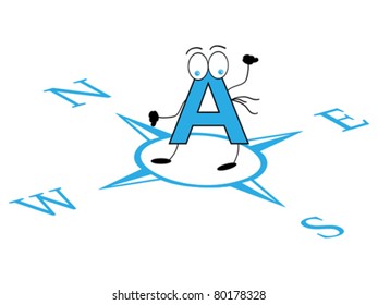letter a location