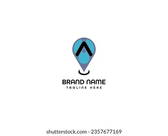 A Letter Location Logo Design