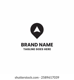 A Letter Location Logo Design 