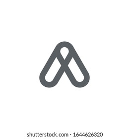 Letter A location logo design vector simple