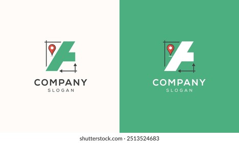 Letra A ícone do logotipo de localização. Vetor de design de logotipo de mapas