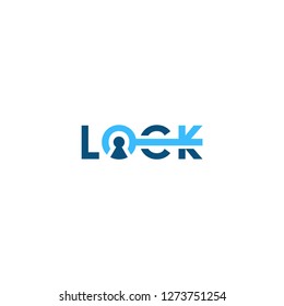letter lock key typography modern logo vector icon download
