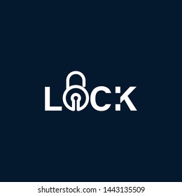 Letter Lock logotype vector design