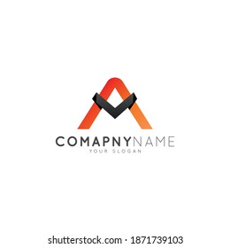 A letter Logistics logo design template.
