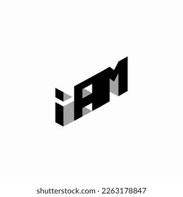 Letter I am logo 3D illustration