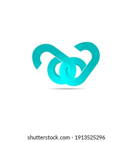 letter a logo with 3d model rendering of bright navyblue color gradient