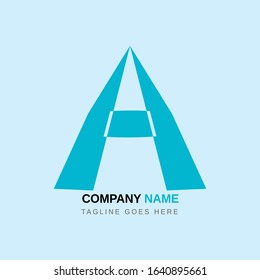 Letter Logo A. Clean and unique A letter logo design. Flat letter logo for blog. IT, company, industries etc.