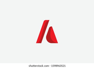 Letter logo A. Initial Icon A, and truncated triangle vector, slash triangle illustration symbol. 