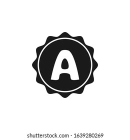 letter logo A. modern template. black and white texture. for company logo icons, digital designs and graphics.