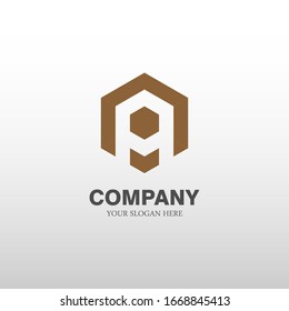 el logotipo de la letra A. con la forma de hexágono.plantilla moderno.aislado blanco. logotipos comerciales, para empresas y diseño gráfico. vector ilustrativo