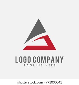 letter A logo abstract