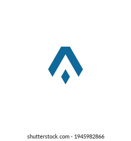 plantilla de concepto abstracto de logotipo de letra A