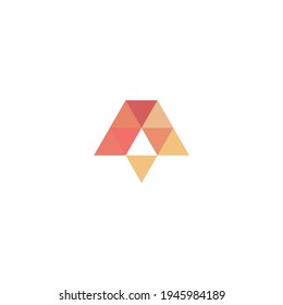 letter A logo abstract concept template