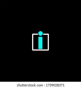I letter logo abstract design