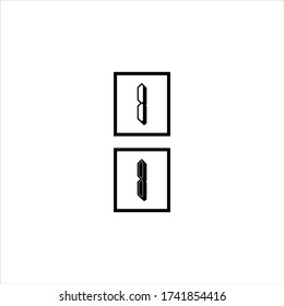 I letter logo abstract design