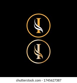 I letter logo abstract design