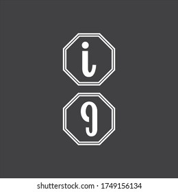 Abstraktes Design für I-Buchstaben