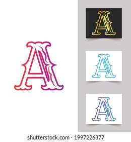 A Letter Logo Abstract Design