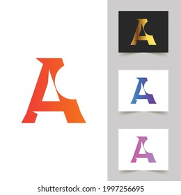 Diseño abstracto de logotipo de carta