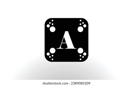 letter A logo abstract design, Minimalist initial based vector icon.
