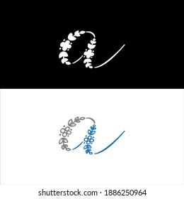 A letter logo abstract design on white color background. a monogram