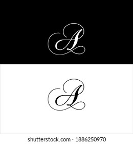A letter logo abstract design on white color background. a monogram