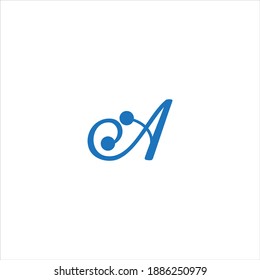 Un diseño abstracto del logotipo de letra sobre fondo de color blanco. un monograma