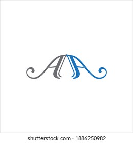 A letter logo abstract design on white color background. a monogram