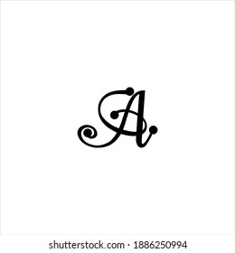 A letter logo abstract design on white color background. a monogram