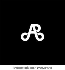 Un diseño abstracto del logotipo de una letra sobre fondo de color negro. un alfabeto