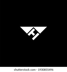 Escribo el logotipo de diseño abstracto sobre fondo de color negro. alfabeto i