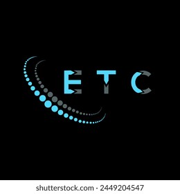 ETC letter logo abstract design. ETC unique design. ETC.
