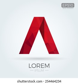 A Letter Logo Abstract Polygonal Design For Corporate Business Identity