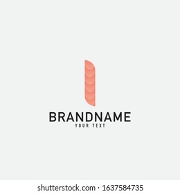 Letter I logo abstract. simple elegant design