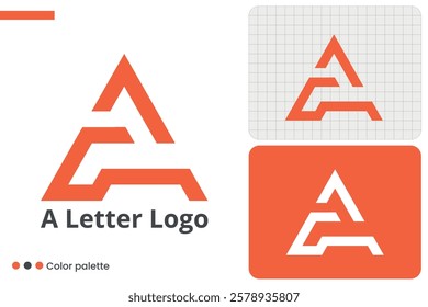 A Letter Logo Abstract, Word Mark Logo Design