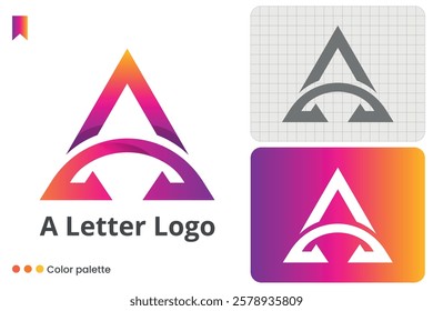 A Letter Logo Abstract, Word Mark Logo Design
